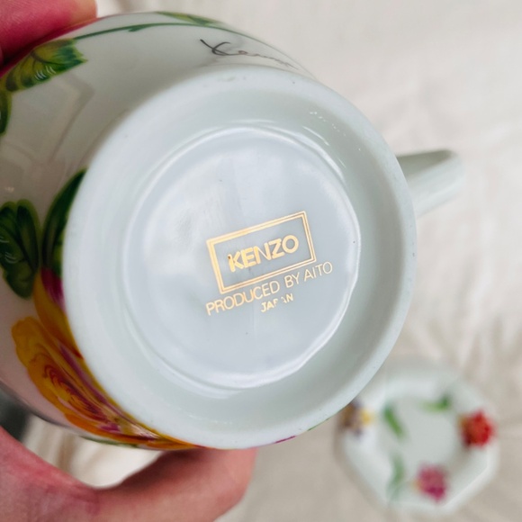 Rare KENZO MAISON Teacup & Saucer Oriental Lillies Aito Japan - Picture 14 of 14